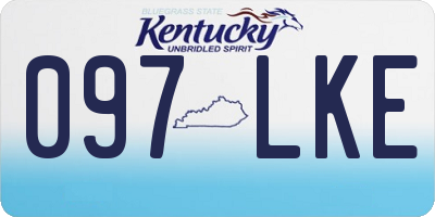 KY license plate 097LKE