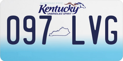 KY license plate 097LVG