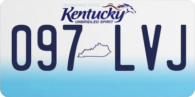 KY license plate 097LVJ