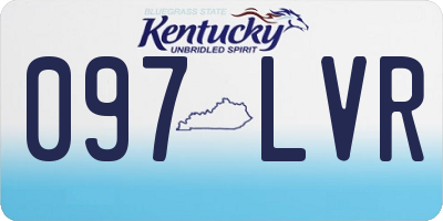 KY license plate 097LVR