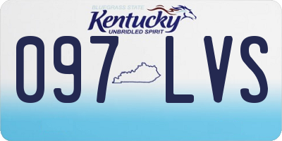 KY license plate 097LVS