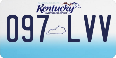 KY license plate 097LVV