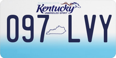 KY license plate 097LVY