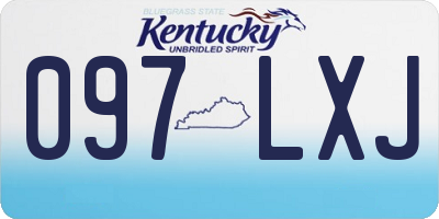 KY license plate 097LXJ