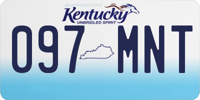 KY license plate 097MNT