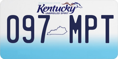 KY license plate 097MPT