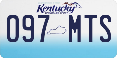 KY license plate 097MTS