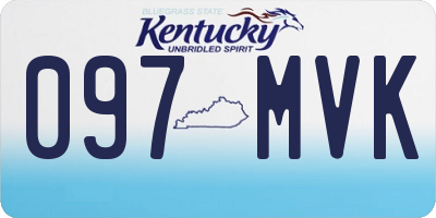 KY license plate 097MVK