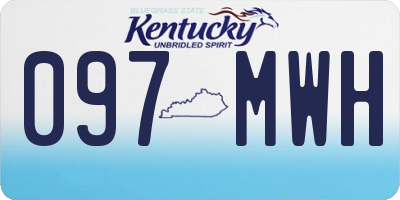 KY license plate 097MWH
