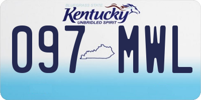 KY license plate 097MWL