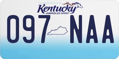 KY license plate 097NAA