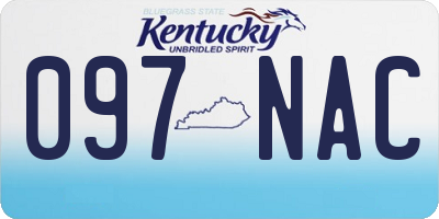 KY license plate 097NAC