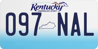 KY license plate 097NAL