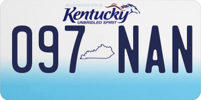 KY license plate 097NAN
