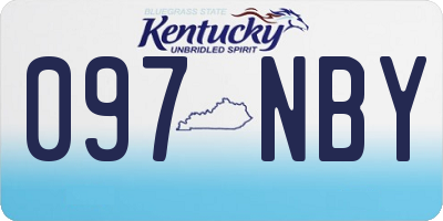 KY license plate 097NBY