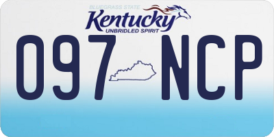 KY license plate 097NCP