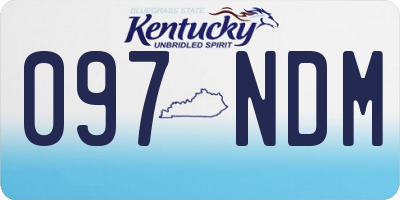 KY license plate 097NDM