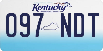 KY license plate 097NDT
