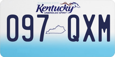 KY license plate 097QXM