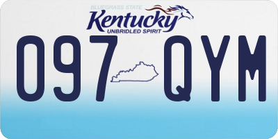 KY license plate 097QYM