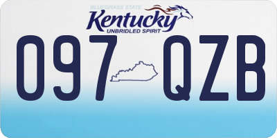 KY license plate 097QZB