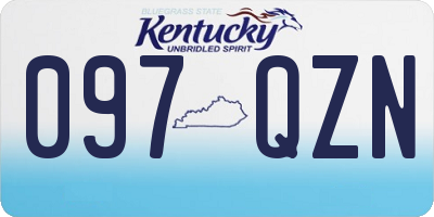 KY license plate 097QZN