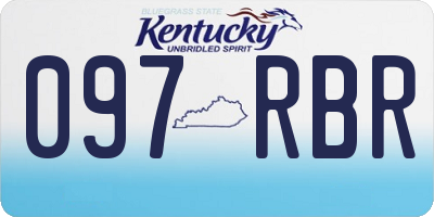 KY license plate 097RBR