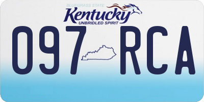 KY license plate 097RCA