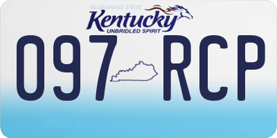 KY license plate 097RCP