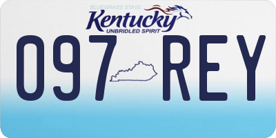 KY license plate 097REY
