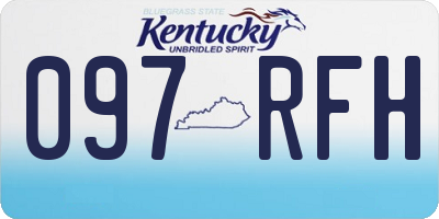 KY license plate 097RFH