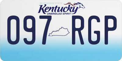 KY license plate 097RGP