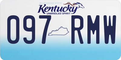 KY license plate 097RMW