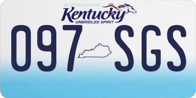 KY license plate 097SGS