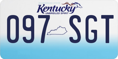 KY license plate 097SGT