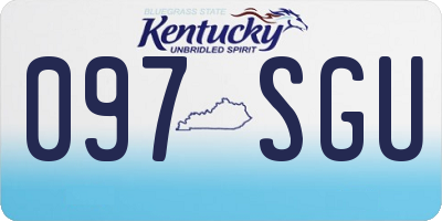 KY license plate 097SGU
