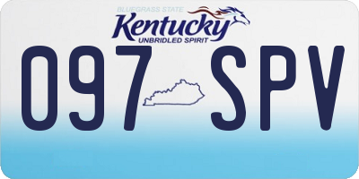 KY license plate 097SPV