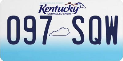 KY license plate 097SQW