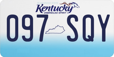 KY license plate 097SQY