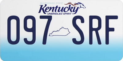 KY license plate 097SRF
