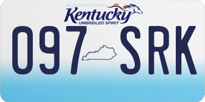 KY license plate 097SRK