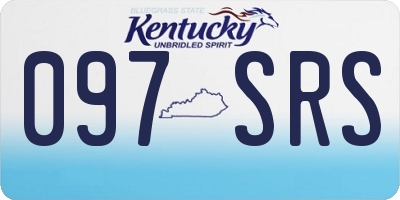 KY license plate 097SRS