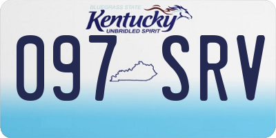 KY license plate 097SRV