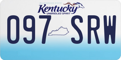 KY license plate 097SRW