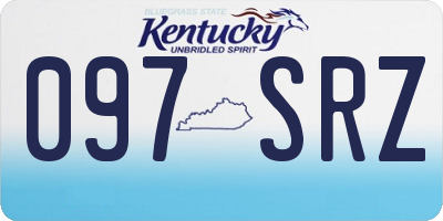 KY license plate 097SRZ