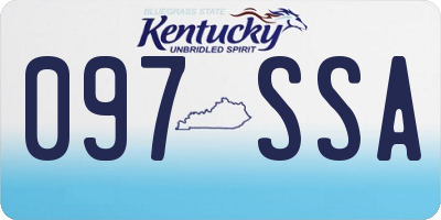 KY license plate 097SSA