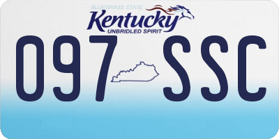 KY license plate 097SSC