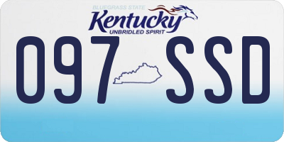 KY license plate 097SSD