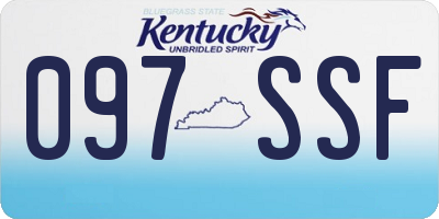 KY license plate 097SSF