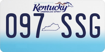 KY license plate 097SSG